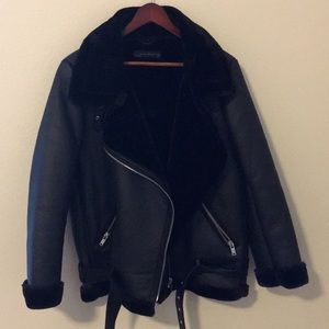 Zara faux shearling coat